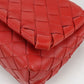 BOTTEGA VENETA INTRECCIATO Diagonal shoulder bag leather Red Women