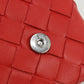 BOTTEGA VENETA INTRECCIATO Diagonal shoulder bag leather Red Women