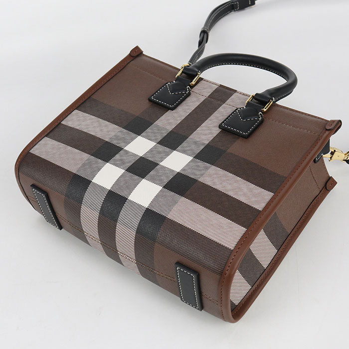 BURBERRY 81122281 Freya 2WAY Mini Burberry check Handbag PVC Brown Women