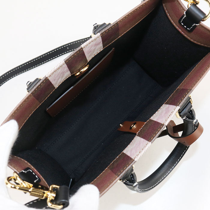 BURBERRY 81122281 Freya 2WAY Mini Burberry check Handbag PVC Brown Women