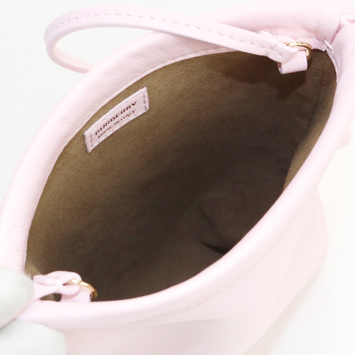BURBERRY 8030365 Mini pochette Diagonal shoulder bag leather Women Pink
