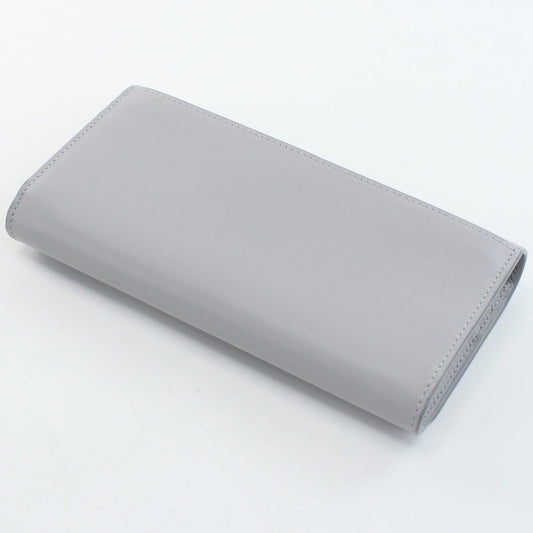 BURBERRY TB Continental Wallet Purse folio leather long wallet Color: gray Women