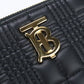 BURBERRY 8049292 Coin case roller Quilted Zip Wallet leather/metal black Women