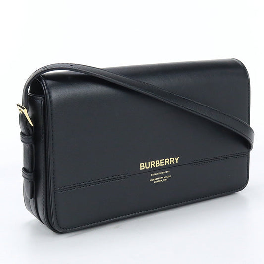 BURBERRY 8067351 Shoulder Bag Grace Sling Bag Crossbody bag leather black Women Used Authentic