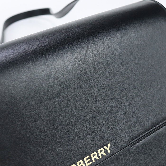 BURBERRY 8067351 Shoulder Bag Grace Sling Bag Crossbody bag leather black Women Used Authentic