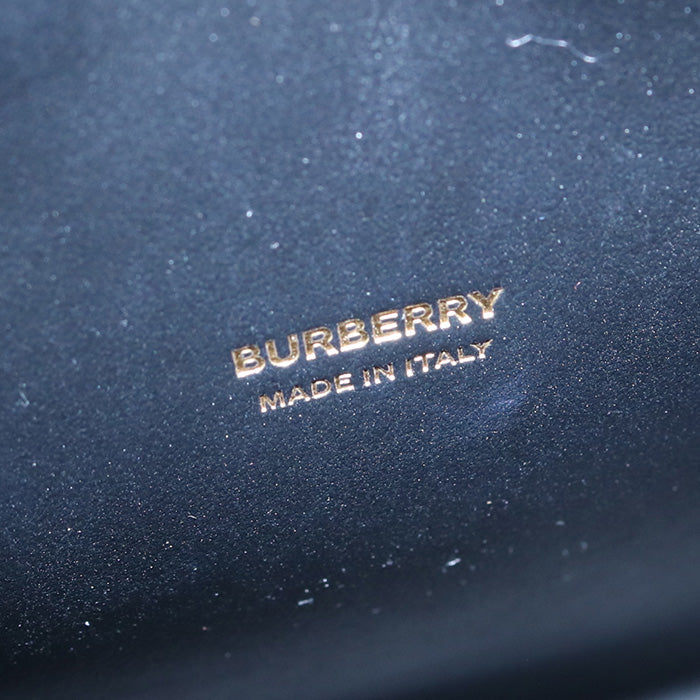 BURBERRY 8052305 Tote Bag Micro Francis TB logo 2WAY Tote Bag leather black Women