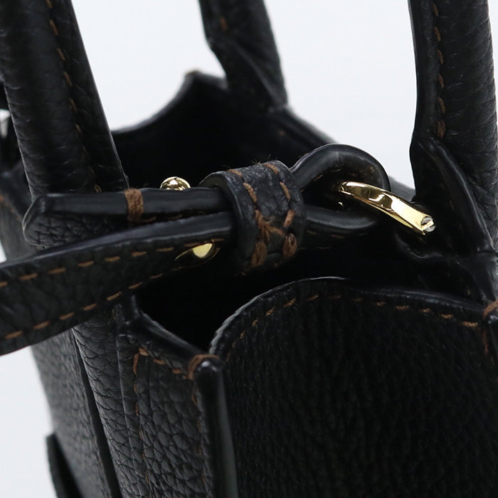 BURBERRY 8052305 Tote Bag Micro Francis TB logo 2WAY Tote Bag leather black Women