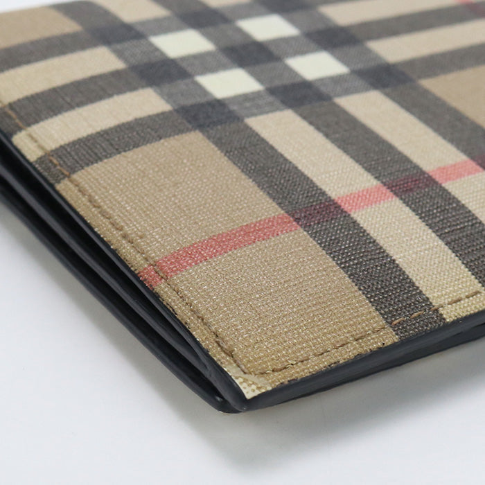 BURBERRY 8084168 A7026 Long Wallet Nova Check Bi-fold long wallet Purse Polyurethane,leather beige mens