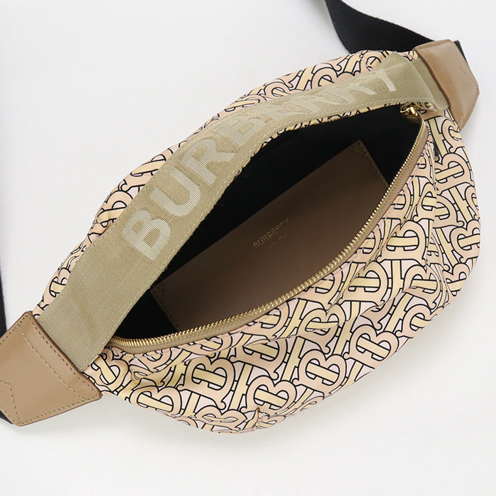 BURBERRY BU83947 Belt bag body Nylon Beige mens(unisex) Used Authentic