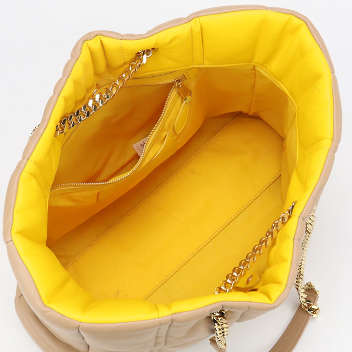 BURBERRY BU84095 Tote Bag/hand bag  lambskin beige Women
