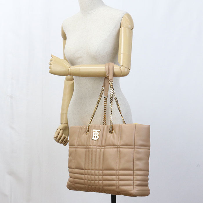 BURBERRY BU84095 Tote Bag/hand bag  lambskin beige Women