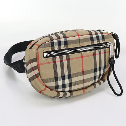 BURBERRY 8014420 body bag Nova Check Belt bag crossbody bag cotton, Nylon beige mens(unisex) Used Authentic
