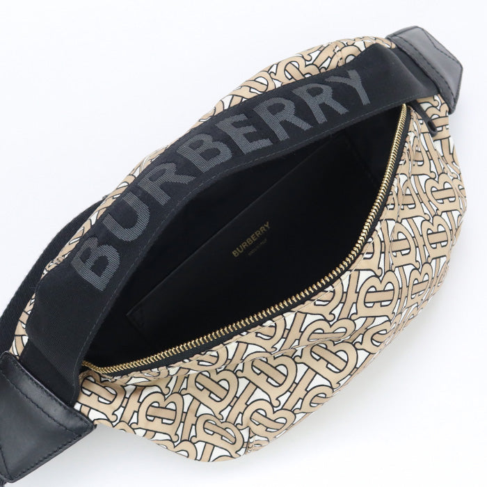 BURBERRY Belt bag body bag Nylon beige mens(unisex) Used Authentic