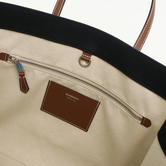 BURBERRY 8055747 medium frayed Tote Bag canvas Black Women(Unisex) Used Authentic
