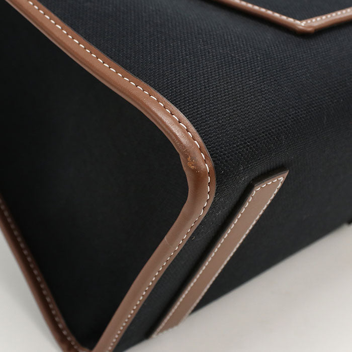 BURBERRY 8055747 medium frayed Tote Bag canvas Black Women(Unisex) Used Authentic