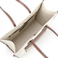 BURBERRY 8044129 medium frayed tote Tote Bag cotton, leather White Women Used Authentic