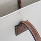 BURBERRY 8044129 medium frayed tote Tote Bag cotton, leather White Women Used Authentic