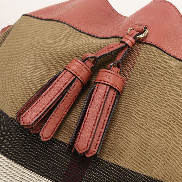 BURBERRY 4050677 Shoulder Bag Nova Check Mega Check Tassel 2WAY Bucket Bag cotton, Jute Multicolor Women
