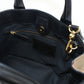 BURBERRY 4023700 2WAY Small Banner Nova Check Tote Bag Calfskin black Women