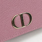 Dior Compact wallet Dior Caro Three fold wallet leather Pink Women