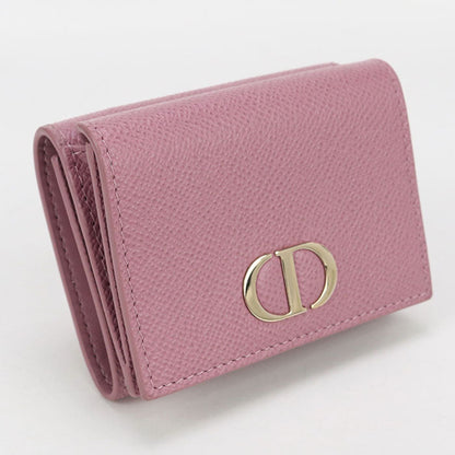 Dior 30 Montaigne Tri-fold wallet leather Pink Women