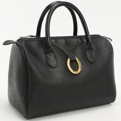 Dior Handbag Trotter pattern with logo Mini Boston bag PVC, leather black Women