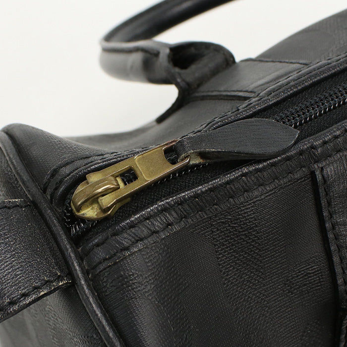 Dior Handbag Trotter pattern with logo Mini Boston bag PVC, leather black Women