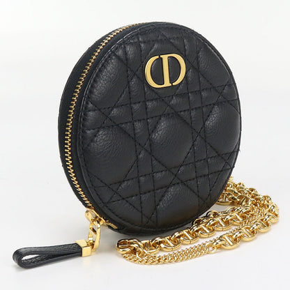Dior S5092 UWHC Shoulder bag Dior Caro Pouch ChainShoulder Bag leather black Women