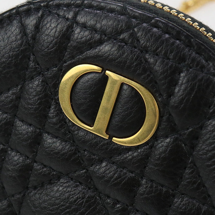 Dior S5092 UWHC Shoulder bag Dior Caro Pouch ChainShoulder Bag leather black Women
