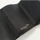 Dior Tri-fold wallet saddle leather black Women
