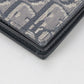 Dior 2ADCH166YKS Business card holder saddle name Jacquard/leather gray mens