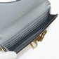 Dior CD88255 saddle Chain wallet leather gray Women