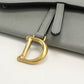 Dior CD88255 saddle Chain wallet leather gray Women