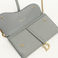 Dior CD88255 saddle Chain wallet leather gray Women