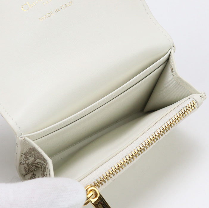 Dior S5132UBXP_M01E Bi-fold wallet Dior Caro Glycine Wallet leather White Women