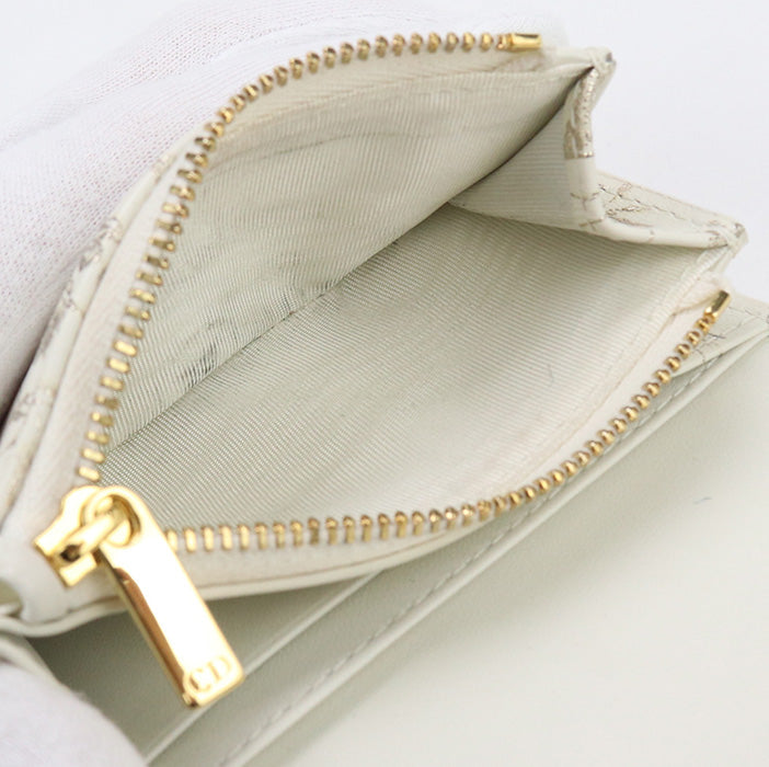 Dior S5132UBXP_M01E Bi-fold wallet Dior Caro Glycine Wallet leather White Women
