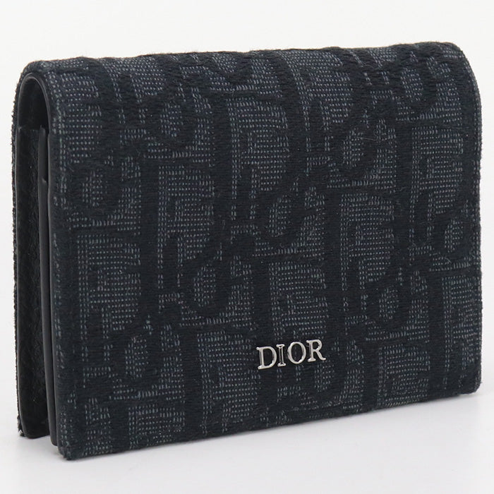 Dior CD90365 Business name card holder Dior Oblique   Jacquard black mens