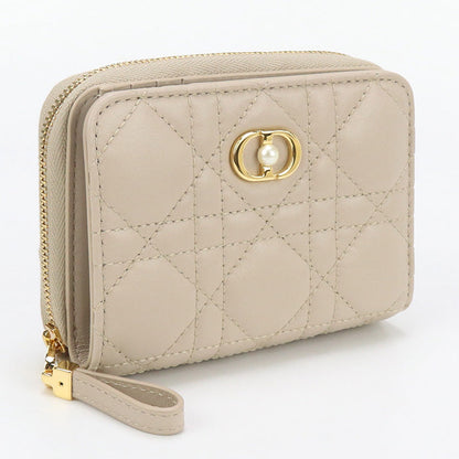 Dior S3111 Bi-fold wallet Dior Jolie Scarlett Wallet lambskin,Fake pearl beige Women