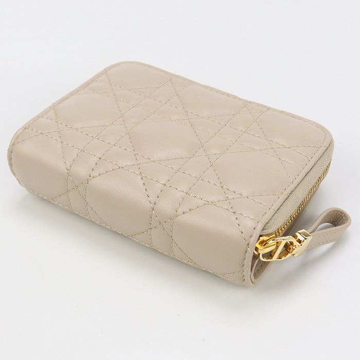 Dior S3111 Bi-fold wallet Dior Jolie Scarlett Wallet lambskin,Fake pearl beige Women