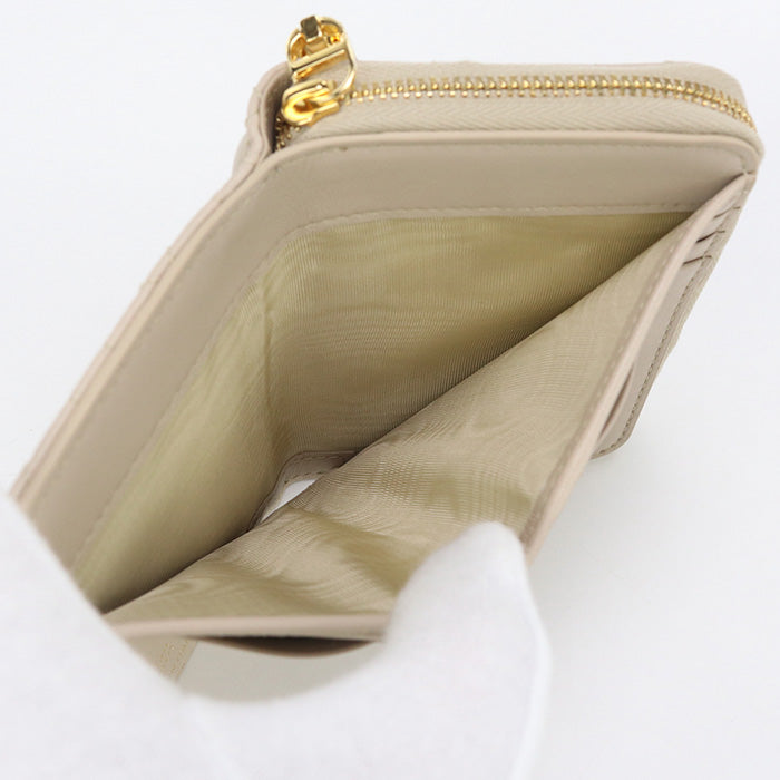 Dior S3111 Bi-fold wallet Dior Jolie Scarlett Wallet lambskin,Fake pearl beige Women