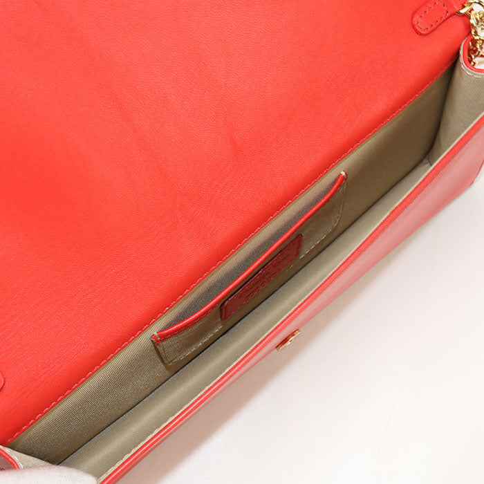 Dior Chain Lady Dior Diagonal shoulder bag Shoulder Bag leather red Women