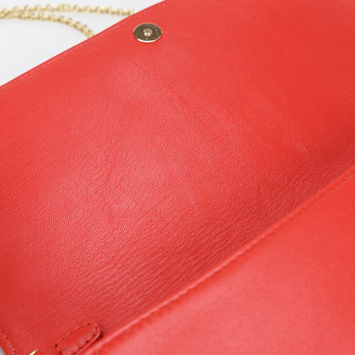 Dior Chain Lady Dior Diagonal shoulder bag Shoulder Bag leather red Women