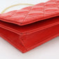 Dior Chain Lady Dior Diagonal shoulder bag Shoulder Bag leather red Women