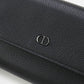 Dior CD94948 Long wallet CD Icon with double fold coin purse Calfskin black mens