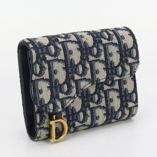 Dior CD94958 Wallet saddle Three fold wallet/Tri-fold wallet navy Women