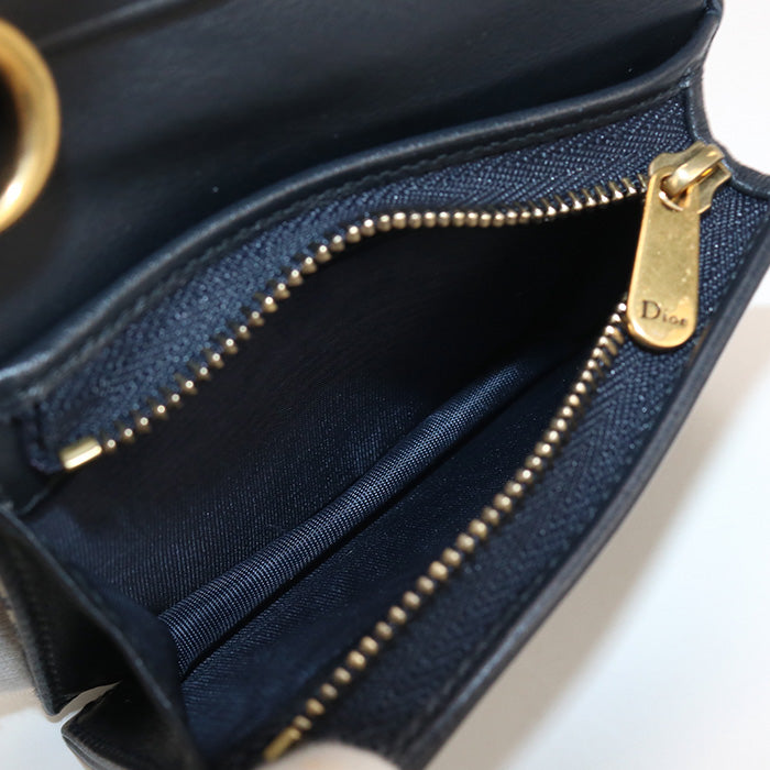 Dior CD94958 Wallet saddle Three fold wallet/Tri-fold wallet navy Women