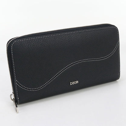 Dior 2ADBC315YKK  saddle PurseZip Around Calfskin/Long zip wallet black mens