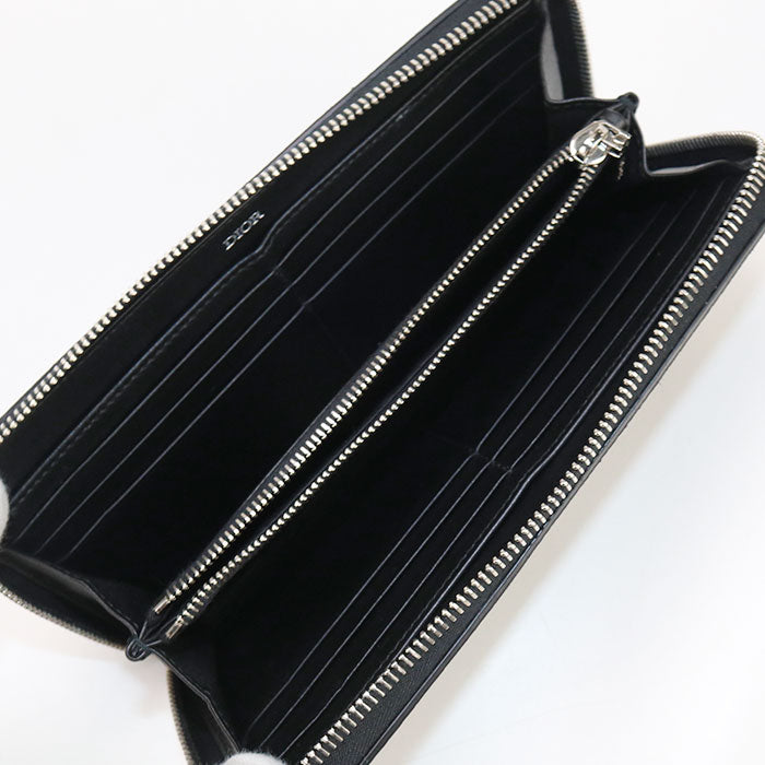 Dior 2ADBC315YKK  saddle PurseZip Around Calfskin/Long zip wallet black mens