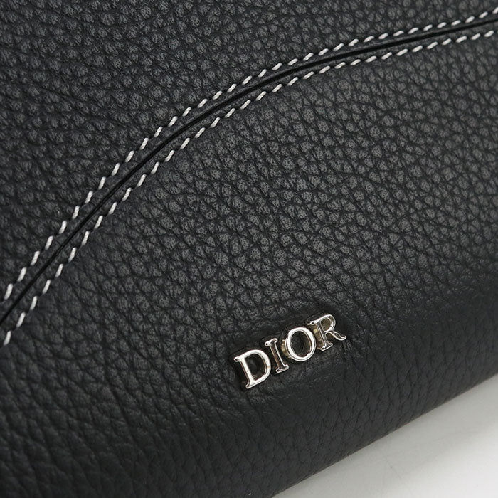 Dior 2ADBC315YKK  saddle PurseZip Around Calfskin/Long zip wallet black mens
