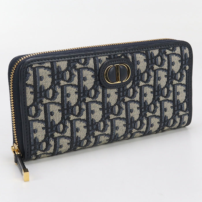 Dior S2094 UTZQ M928 Voyageur Long Wallet 30 PurseZip Around/Dior navy Women